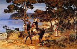 Frederick Arthur Bridgman A Coastal Trail painting